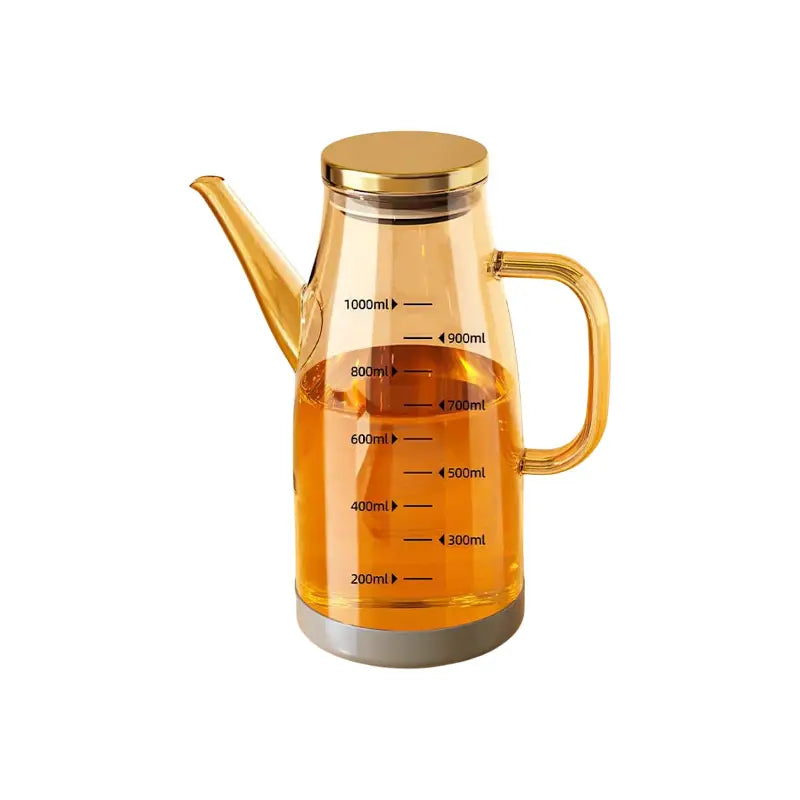 Amber Borosilicate Glass Oil Dispenser Bottle