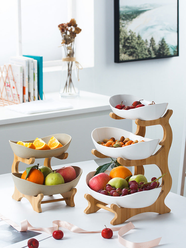 Nordic Ceramic 3-Tier Fruit Plate & Candy Serving Stand