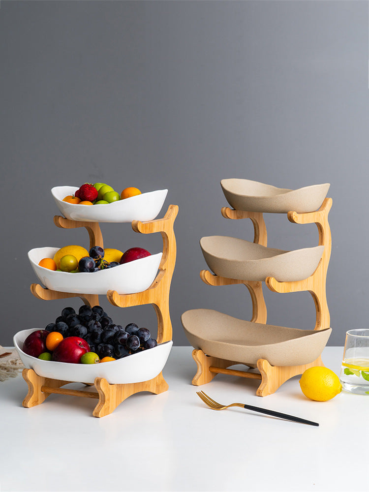 Nordic Ceramic 3-Tier Fruit Plate & Candy Serving Stand