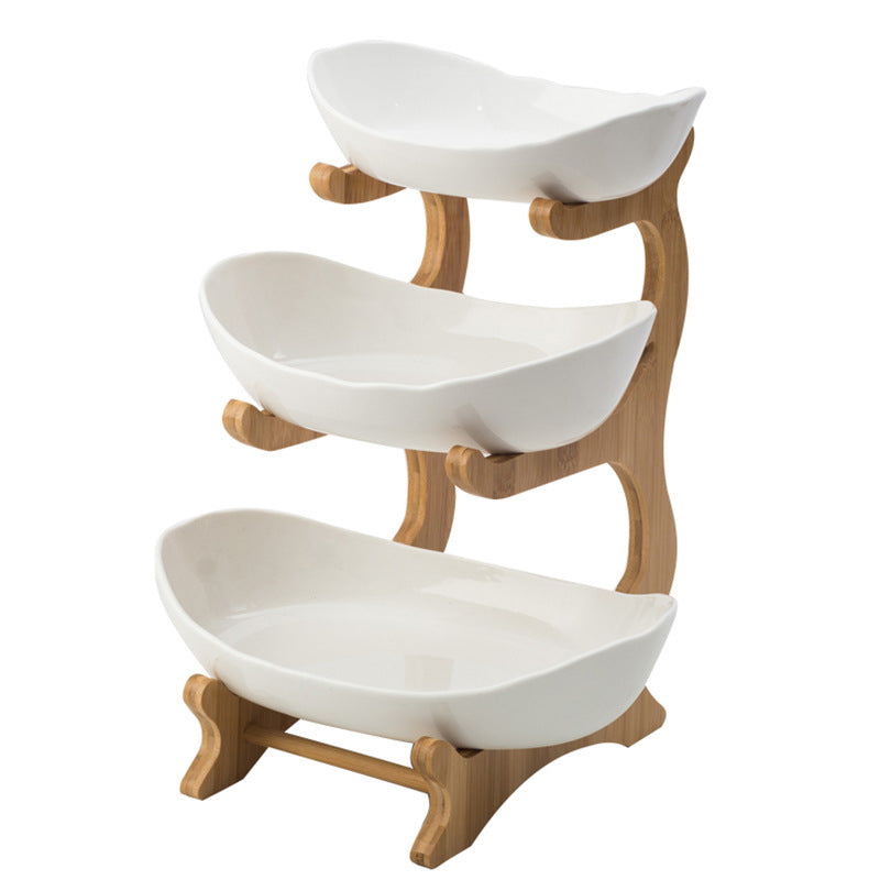 Nordic Ceramic 3-Tier Fruit Plate & Candy Serving Stand