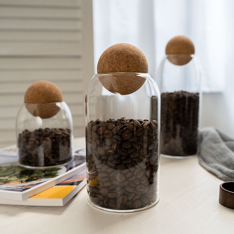 Minimalist Glass Storage Ball Jar Set