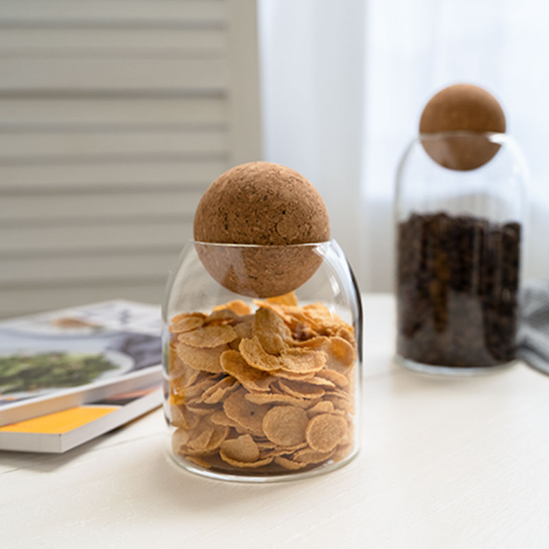 Minimalist Glass Storage Ball Jar Set