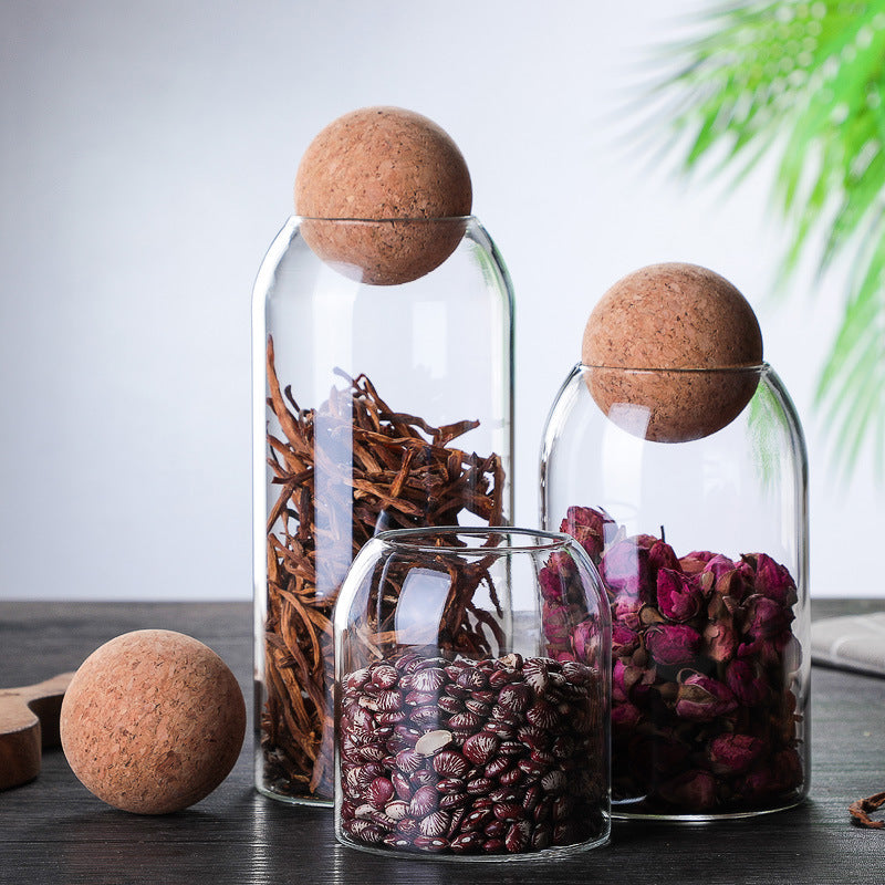 Minimalist Glass Storage Ball Jar Set