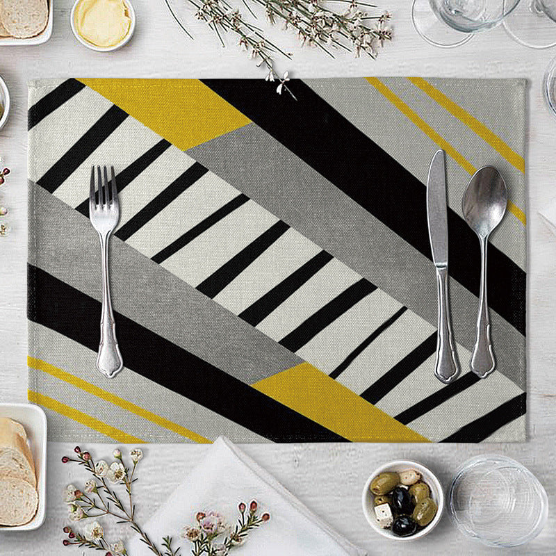 Geometric Pattern Dining Table Placemat Kitchen Supplies