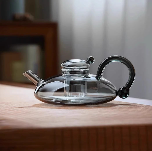 Nordic Glass Mouse Teapot with Tea Separation