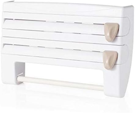 4-in-1 Wall Mounted Kitchen Roll Holder & Dispenser