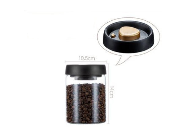 Vacuum Sealed Glass Coffee Bean Canister