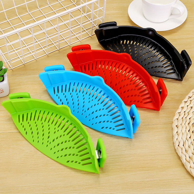 Silicone Clip-on Pot Strainer & Pasta Colander