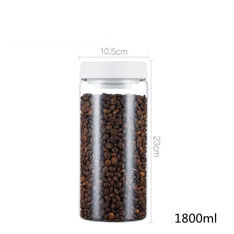Vacuum Sealed Glass Coffee Bean Canister