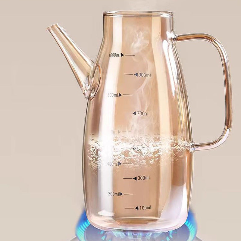 Amber Borosilicate Glass Oil Dispenser Bottle
