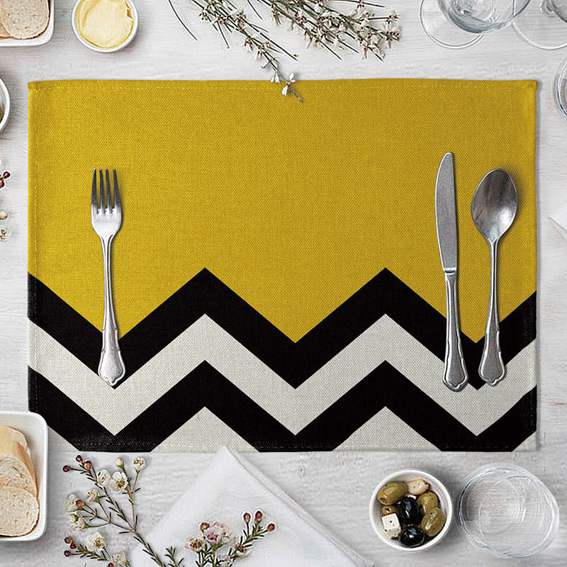 Geometric Pattern Dining Table Placemat Kitchen Supplies