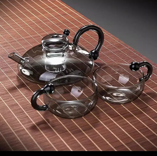 Nordic Glass Mouse Teapot with Tea Separation